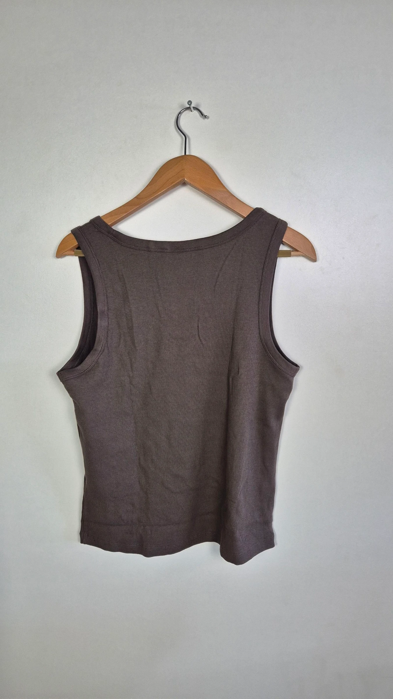Camiseta sin mangas de punto color marrón claro H&M talla XL – photo 5